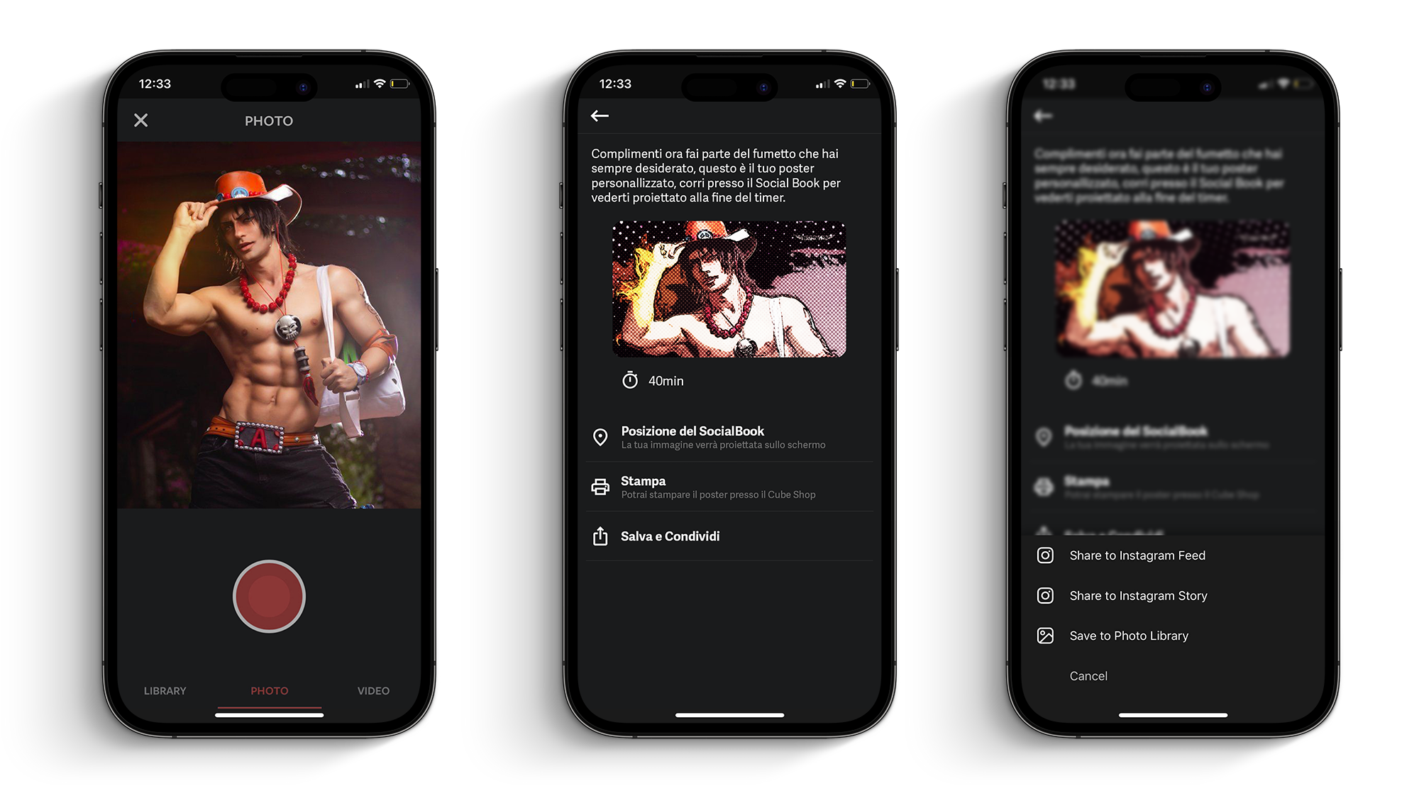 Flusso dell'app Social Book